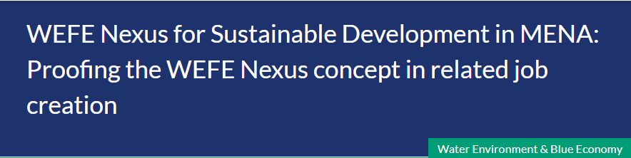Kick Off Event // WEFE Nexus for Sustainable Development in MENA ...